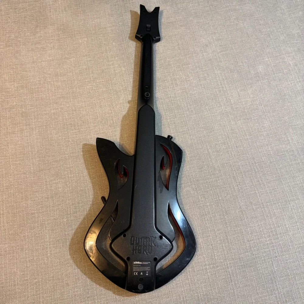 Guitar Hero Warriors of Rock Wireless Guitar Controller Nintendo Wii Black Flame